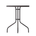 Flash Furniture Bellamy Tavolo Rotondo in Metallo con Piano in Vetro Temperato da 23,75''