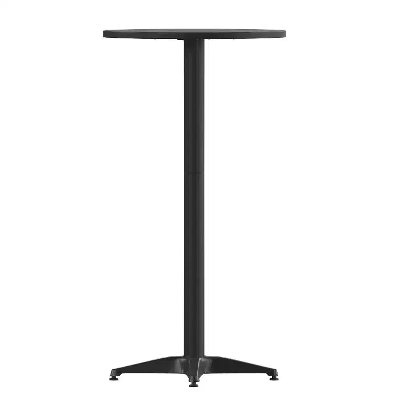 Flash Furniture Mellie Tavolo da bar alto rotondo in alluminio da 23,5 per interni ed esterni