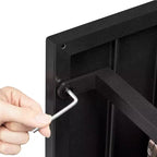Yaheetech Tavolino Laterale in Rattan per Esterni con Foro per Ombrellone, Nero