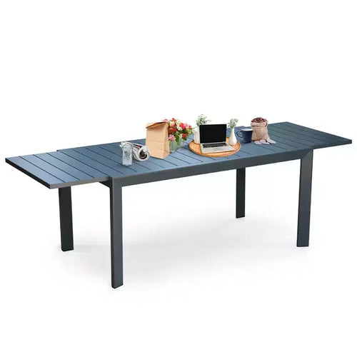 Aoodor Outdoor 6-10 Person Aluminum Patio Extendable Dining Table (Table Only)