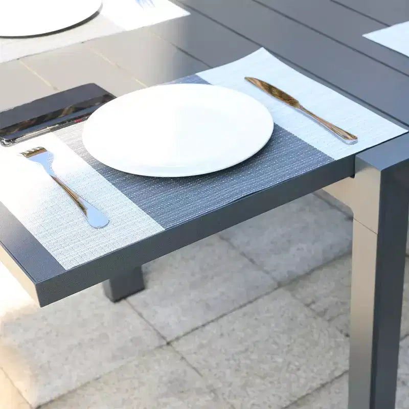Aoodor Tavolo da Pranzo Estensibile da Esterno per 6-10 Persone in Alluminio (Solo Tavolo)