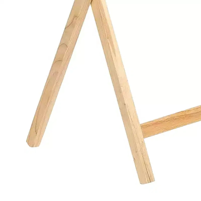 PJ Wood Tavolino Rettangolare Pieghevole in Legno Massello per TV, Snack e Servizio con Portatavoli Compatto, Naturale (Set da 7)