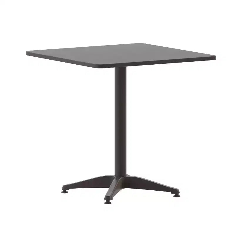 Set tavolo Emma e Oliver quadrato 27,5'' in alluminio per interni ed esterni con 2 sedie con schienale a doghe