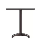 Set tavolo Emma e Oliver quadrato 27,5'' in alluminio per interni ed esterni con 2 sedie con schienale a doghe
