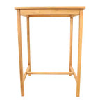 Tavolo da bar quadrato da esterno Sunnydaze in legno di teak - 79 cm x 110,5 cm H - Marrone