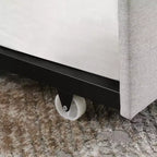 Letto a Giorno Matrimoniale/Una Piazza e Mezza con Letto Estraibile, Divano Letto Imbottito Capitonnè con Bottoni e Braccioli Ondulati - ModernLuxe