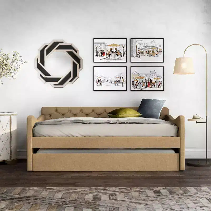 Divano-letto imbottito gemello Alisa con letto estraibile - HOMES: Inside + Out