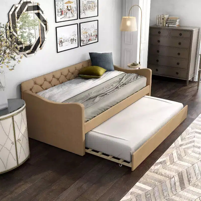 Divano-letto imbottito gemello Alisa con letto estraibile - HOMES: Inside + Out