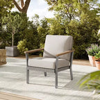 SONGMICS HOME Collezione Sencillo - Set di mobili da esterno da 8 pezzi 1 tavolino da caffè 2 tavolini piccoli 1 divanetto 2 poltrone lounge e 2 poggiapiedi Beige