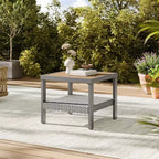 SONGMICS HOME Collezione Sencillo - Set di mobili da esterno da 8 pezzi 1 tavolino da caffè 2 tavolini piccoli 1 divanetto 2 poltrone lounge e 2 poggiapiedi Beige