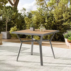 SONGMICS HOME Collezione Sencillo - Set di Mobili da Giardino a 5 Pezzi, 4 Sedie da Pranzo, 1 Tavolo da Pranzo, Stile Moderno e Transizionale, Grigio e Beige
