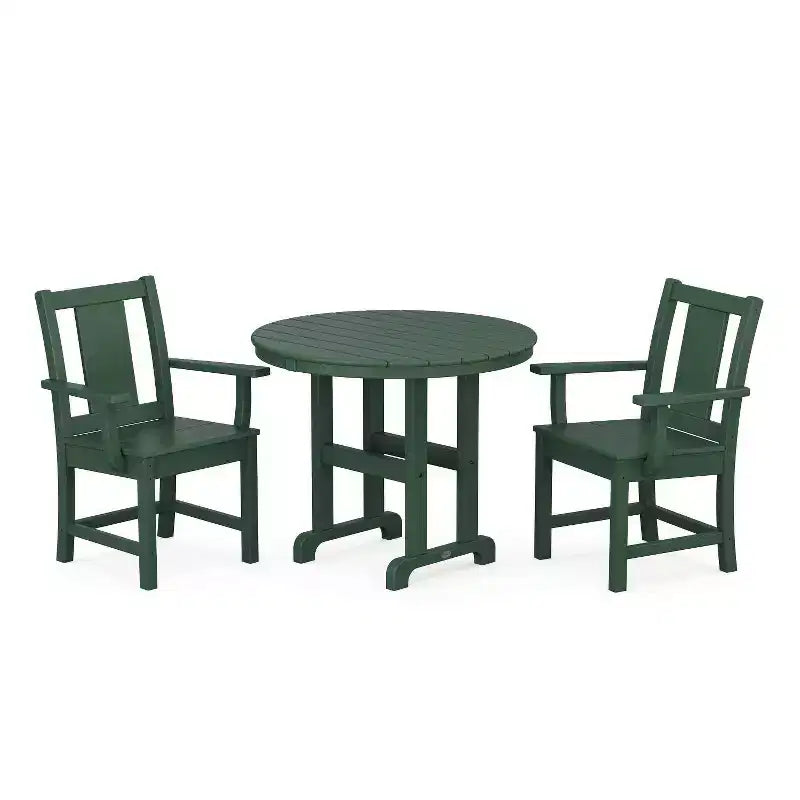 Set da pranzo da esterno per patio 3 pezzi POLYWOOD Prairie Farmhouse