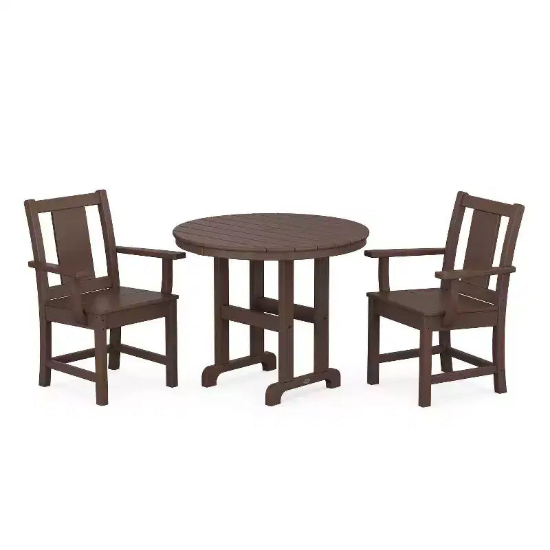 Set da pranzo da esterno per patio 3 pezzi POLYWOOD Prairie Farmhouse