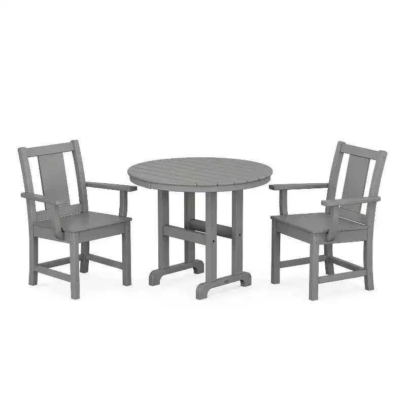 Set da pranzo da esterno per patio 3 pezzi POLYWOOD Prairie Farmhouse