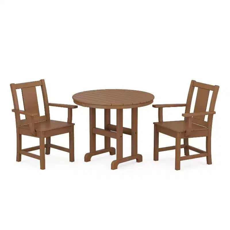 Set da pranzo da esterno per patio 3 pezzi POLYWOOD Prairie Farmhouse