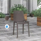 Set da pranzo da esterno rettangolare CozyCraze in eucalipto a 9 pezzi Amazonia