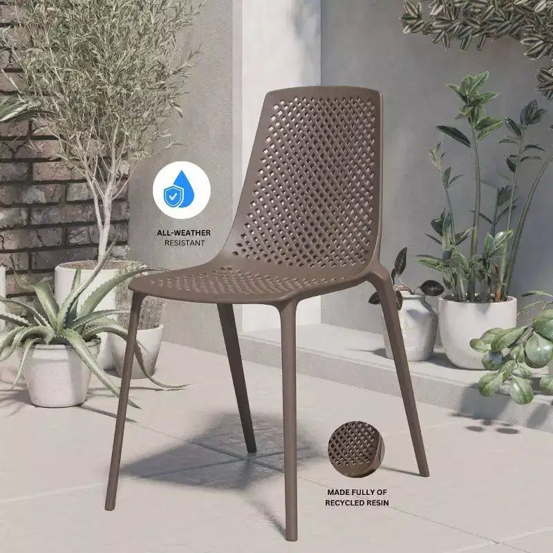 Set da pranzo da esterno rettangolare CozyCraze in eucalipto a 9 pezzi Amazonia