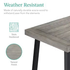 Best Choice Products Tavolo da Picnic/Pranzo Rustico da 6 Posti in Legno di Acacia per Interni/Esterni con Gambe in Metallo