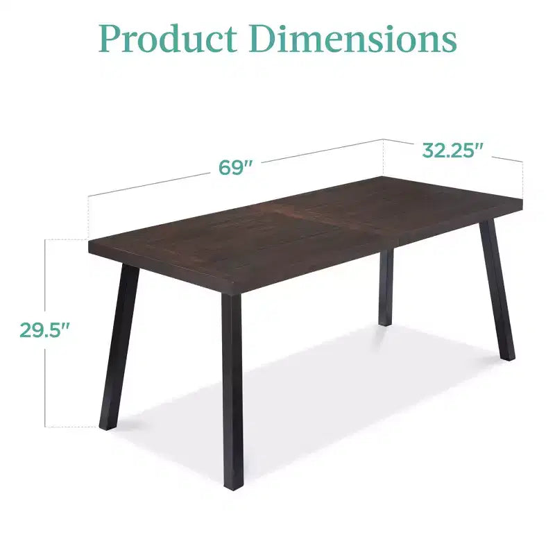 Best Choice Products Tavolo da Picnic/Pranzo Rustico da 6 Posti in Legno di Acacia per Interni/Esterni con Gambe in Metallo