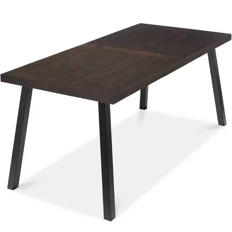 Best Choice Products Tavolo da Picnic/Pranzo Rustico da 6 Posti in Legno di Acacia per Interni/Esterni con Gambe in Metallo