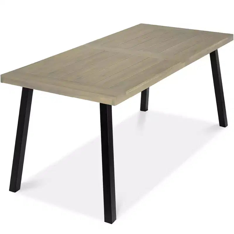 Best Choice Products Tavolo da Picnic/Pranzo Rustico da 6 Posti in Legno di Acacia per Interni/Esterni con Gambe in Metallo