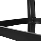 Tavolo da patio commerciale Flash Furniture Tory con piano in vetro temperato, foro per ombrellone e struttura in tubi d'acciaio