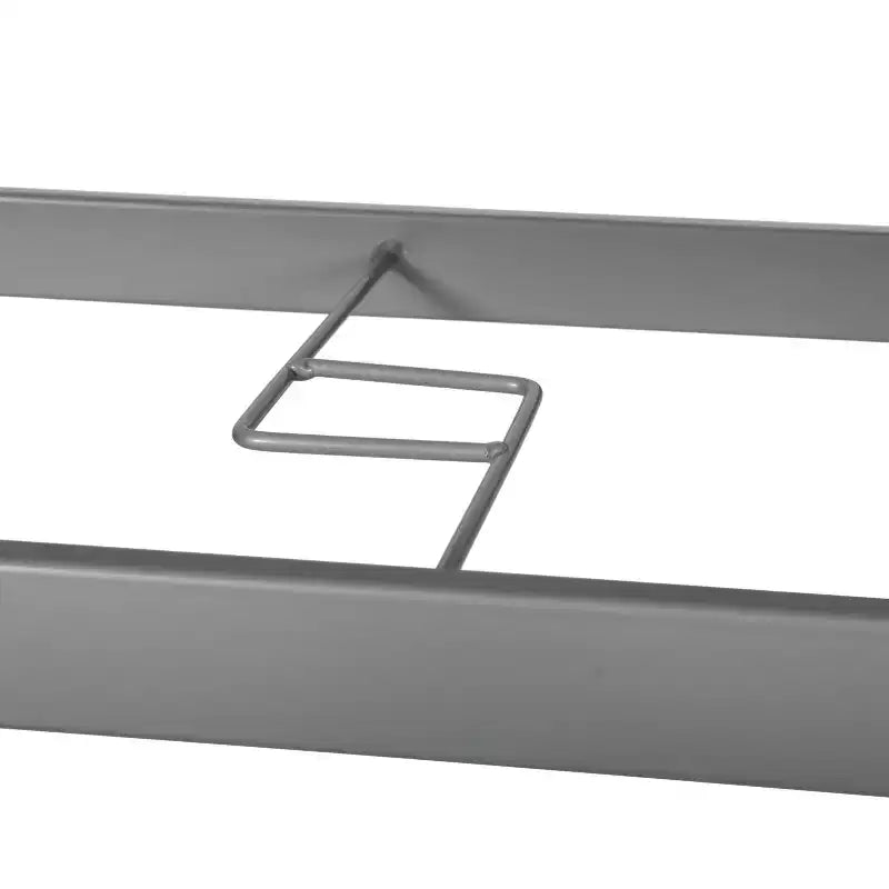 Tavolo da patio commerciale Flash Furniture Tory con piano in vetro temperato, foro per ombrellone e struttura in tubi d'acciaio