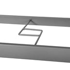 Tavolo da patio commerciale Flash Furniture Tory con piano in vetro temperato, foro per ombrellone e struttura in tubi d'acciaio