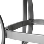 Tavolo da patio commerciale Flash Furniture Tory con piano in vetro temperato, foro per ombrellone e struttura in tubi d'acciaio