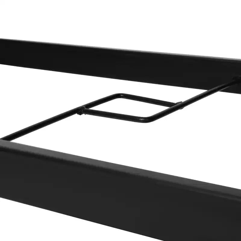 Tavolo da patio commerciale Flash Furniture Tory con piano in vetro temperato, foro per ombrellone e struttura in tubi d'acciaio