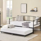 Garvee Letto da giorno matrimoniale in metallo e rete estraibile, Divano letto - Room & Joy