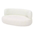 Shep 36 Curved Dog Sofa Bed, Medium, Ivory White Boucle
