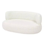 Shep 36 Curved Dog Sofa Bed, Medium, Ivory White Boucle