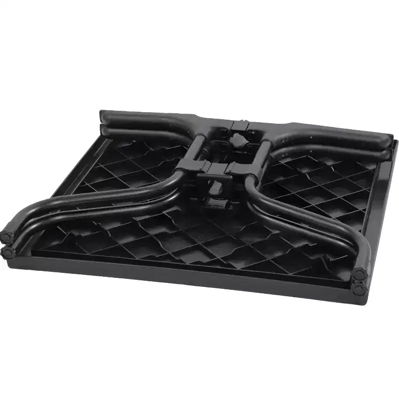 Tavolo da pranzo quadrato Sunnydaze per esterni con piano in polipropilene e gambe curve in ferro - Nero - 73 cm