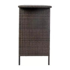 Tavolo da Bar Flash Furniture Marco per Interni/Esterni in Rattan Intrecciato con 2 Ripiani