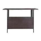 Tavolo da Bar Flash Furniture Marco per Interni/Esterni in Rattan Intrecciato con 2 Ripiani