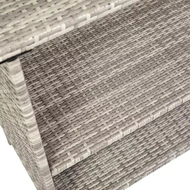 Tavolo da Bar Flash Furniture Marco per Interni/Esterni in Rattan Intrecciato con 2 Ripiani