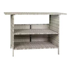 Tavolo da Bar Flash Furniture Marco per Interni/Esterni in Rattan Intrecciato con 2 Ripiani