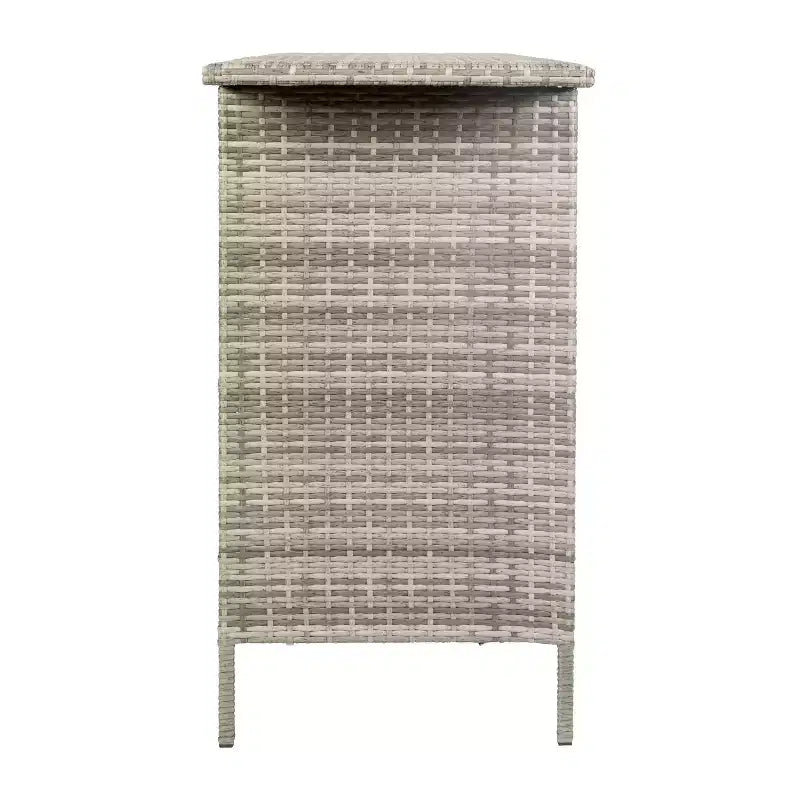 Tavolo da Bar Flash Furniture Marco per Interni/Esterni in Rattan Intrecciato con 2 Ripiani