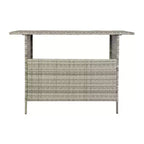 Tavolo da Bar Flash Furniture Marco per Interni/Esterni in Rattan Intrecciato con 2 Ripiani