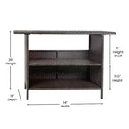Tavolo da Bar Flash Furniture Marco per Interni/Esterni in Rattan Intrecciato con 2 Ripiani