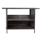Tavolo da Bar Flash Furniture Marco per Interni/Esterni in Rattan Intrecciato con 2 Ripiani
