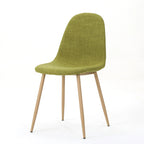 Sedia da pranzo in tessuto Mid-Century Verde / Grigio / Blu, set da 2