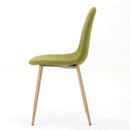 Sedia da pranzo in tessuto Mid-Century Verde / Grigio / Blu, set da 2