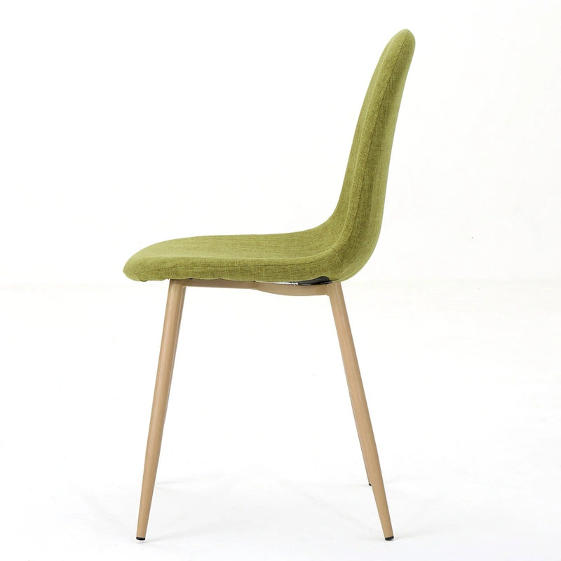 Sedia da pranzo in tessuto Mid-Century Verde / Grigio / Blu, set da 2