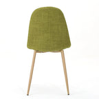 Sedia da pranzo in tessuto Mid-Century Verde / Grigio / Blu, set da 2