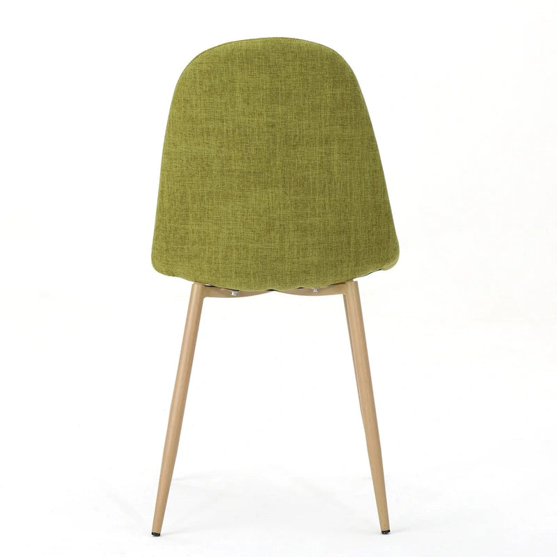 Sedia da pranzo in tessuto Mid-Century Verde / Grigio / Blu, set da 2