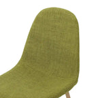 Sedia da pranzo in tessuto Mid-Century Verde / Grigio / Blu, set da 2