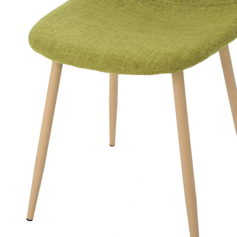 Sedia da pranzo in tessuto Mid-Century Verde / Grigio / Blu, set da 2