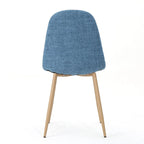 Sedia da pranzo in tessuto Mid-Century Verde / Grigio / Blu, set da 2